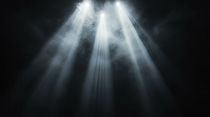 Obraz premium Mysterious white light beams through fog creating atmospheric mood