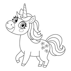 cute unicort coloring book for kids