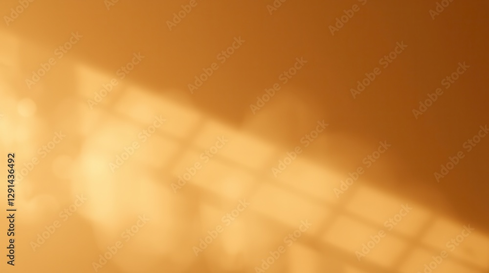 Poster a softly blurred amber background features window light creating a sense of warmth and abstract beau