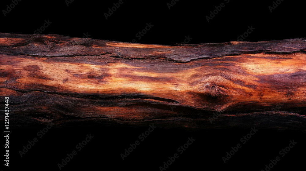 Aufkleber Natural wooden log texture with rich grain pattern for rustic design