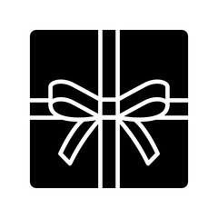 Gift icon in glyph style
