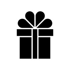 Gift icon in glyph style