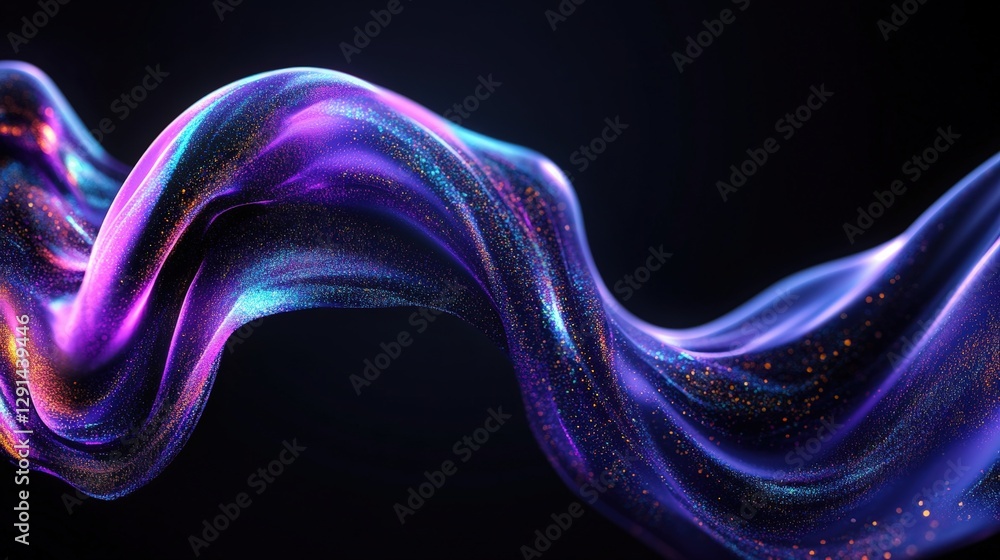 Poster colorful abstract background with flowing liquid lines and shapes in vibrant patterns