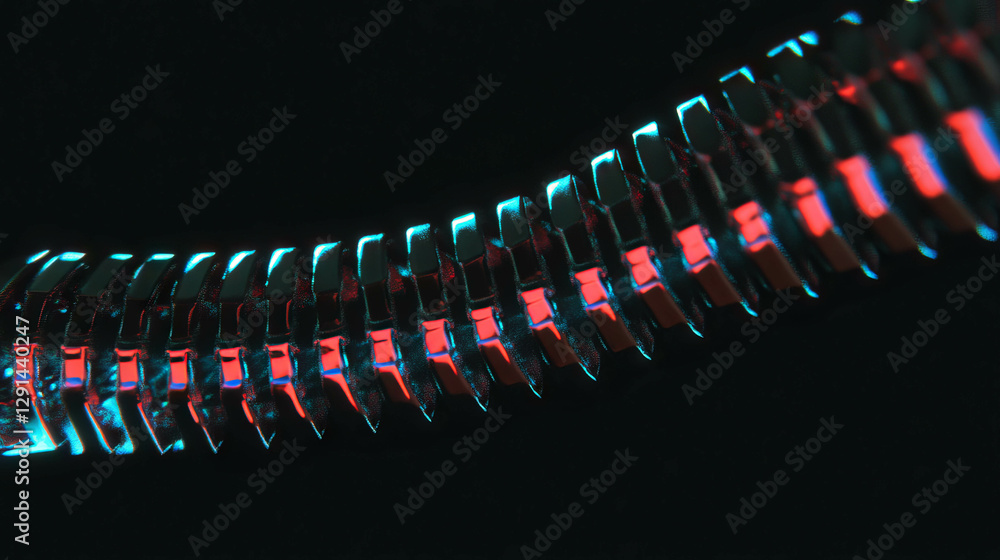 Aufkleber Futuristic zipper pattern with dynamic illusion for modern design concept