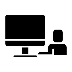 Internet icon in glyph style