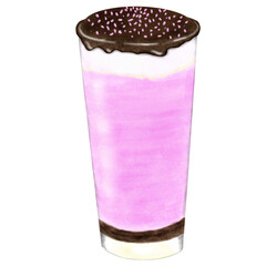 Strawberry chocolate covered frappe