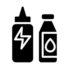 Energy drink icon in glyph style