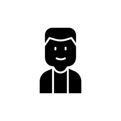 man icon in glyph style