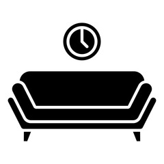Sofa icon in glyph style