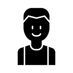 Sportsman icon in glyph style