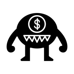 Business war icon in glyph style