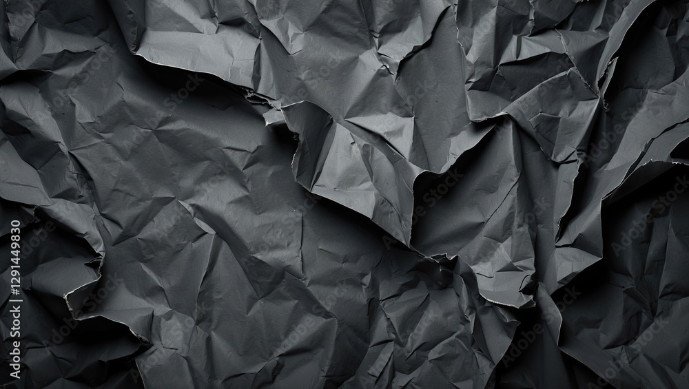 Aufkleber crumpled black paper texture creating a dramatic and abstract background