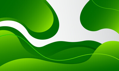 Abstract green background with waves. Eps10 vector