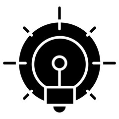 Idea icon in glyph style