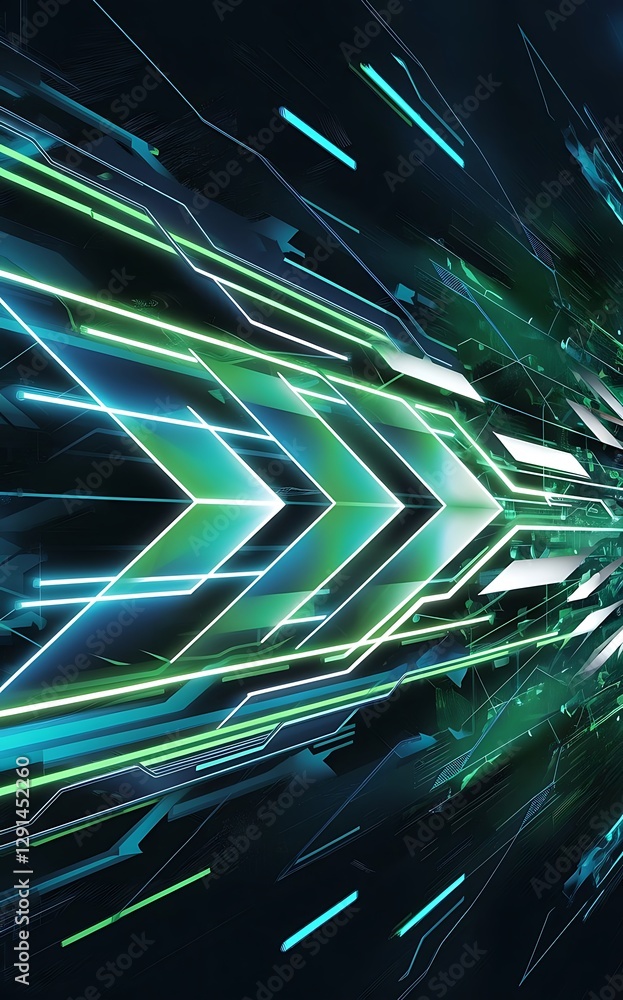 Aufkleber techno lines hi tech futuristic abstract background template with arrow shapes vector design