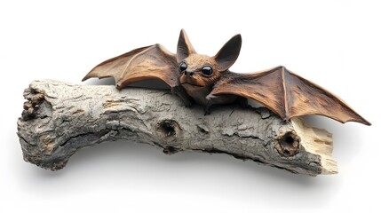 Obraz premium Animal, Bat, Sculpture, Wood Carving, Abstract Image, Texture, Pattern Background, Wallpaper, Smartphone Cover and Screen, PC, Laptop, 9:16 and 16:9 Format