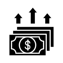 Profit icon in glyph style