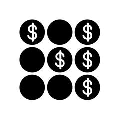 Investment icon in glyph style