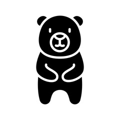 Bear icon in glyph style