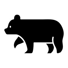 Bear icon in glyph style
