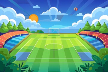 Vibrant Soccer Field A Perfect Day for Play