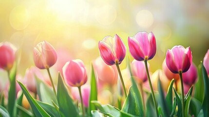 A field of tulips in springtime