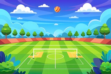 Vibrant Soccer Field A Perfect Day for Play