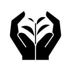 Environmentalist icon in glyph style