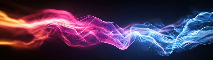 Fototapeta premium Abstract motion light effect creating dynamic patterns in vibrant colors and shapes