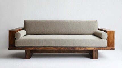 Obraz premium Modern Low Arm Sofa on White Background