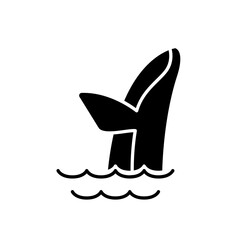 Whale icon in glyph style