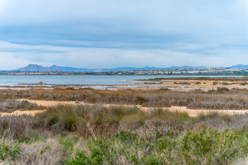 landscape with a lake in spain