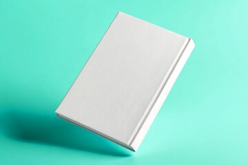 Fototapeta premium Blank Book with Pastel Green Backdrop Mockup
