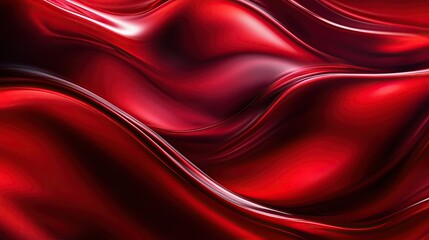 A vibrant red wave pattern, showcasing smooth and flowing textures that evoke feelings of elegance and drama.