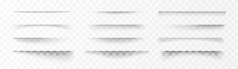 Various shadow overlay effects of the sheets edge, paper banner vector set, realistic shadow divider layer separation