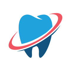 Modern Dental Care vector Logo Design.