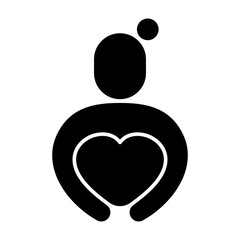 Mother icon in glyph style