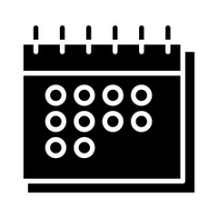 Calendar icon in glyph style