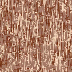 Strip with elements of chaos seamless pattern, abstract shapes, colorful background print. Ornate vector stripe lines
