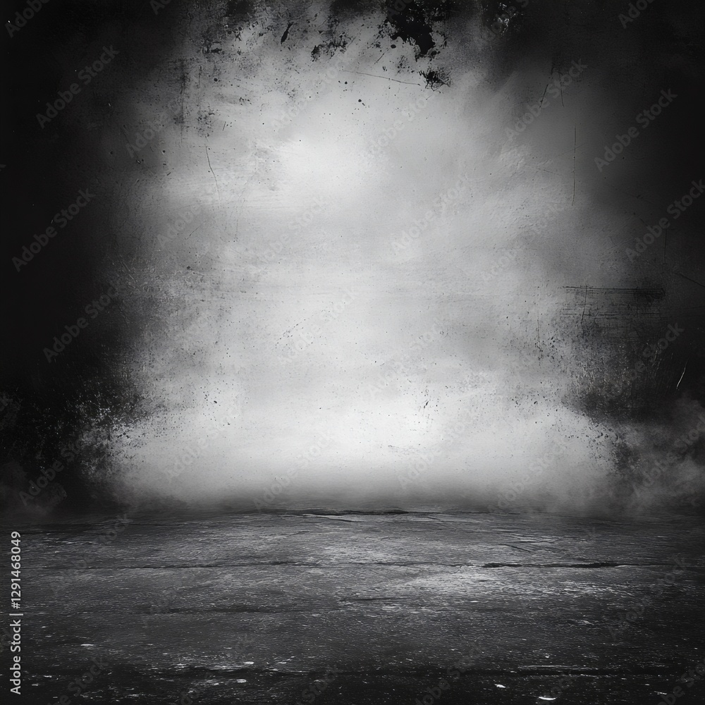 Poster abstract black and white vignetting background with soft gradient fade and subtle texture for elegan