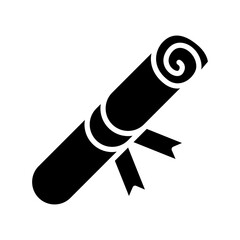 Graduation icon in glyph style