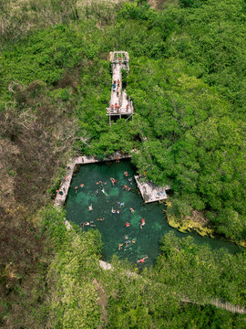 Holbox natural sinkhole cenote in Mexico