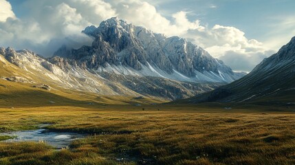 Fototapeta premium Spectacular Panoramic View of Gran Sasso in Campo Imperatore