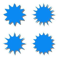 Starburst icon set. Simple flat style vintage labels, stickers. Special Offer Sale Tag, Discount Offer Prince Label.