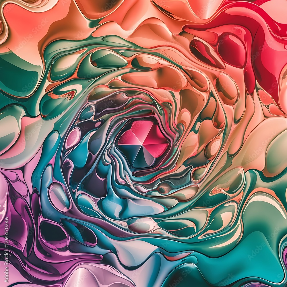 Poster abstract colorful geometric background liquid color background design fluid shapes composition