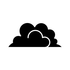 Cloud icon in glyph style