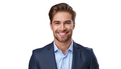 Portrait of a smiling businessman in suit