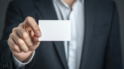 Professional Business Card Mockup: Minimalist Design for Corporate Identity and Networking