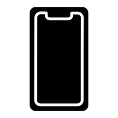 Smartphone icon in glyph style