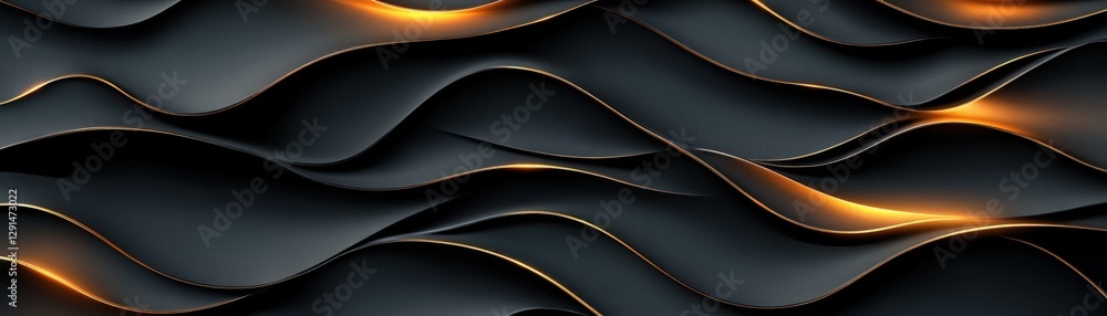 Poster abstract 3d background with wavy shapes and fluid forms in blue and white color palette